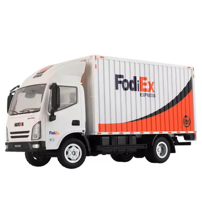 Huina 1:18 Delivery Container Truck RTR RC Luton Van w/working doors, lights & sound!