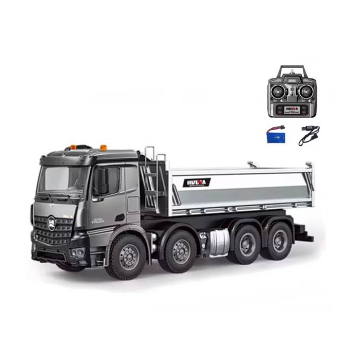 Huina RC Pro Tipper Dump Truck 13ch 8WD w/Metal Bucket, Lights, Sounds