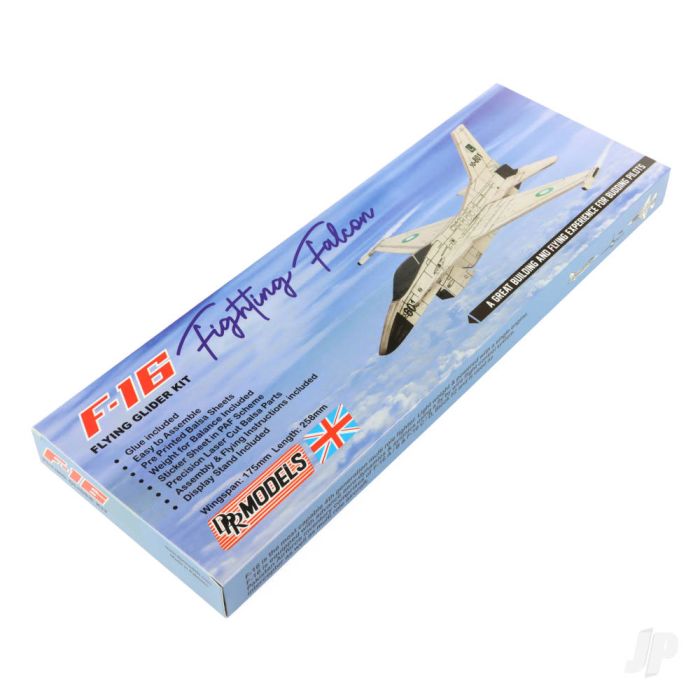 DPR F-16 Fighting Falcon Balsa Wood Flying Glider Model Kit