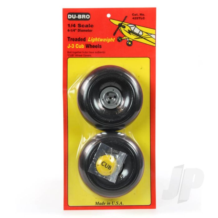 Dubro DB425TLC 4.25" (108mm) Piper J3 Cub 1/4 Scale Wheel For RC Model Aircraft