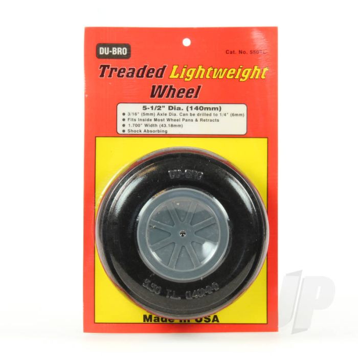 Dubro DB550TL 5.5" (140 mm) Treaded Lightweight Wheel For RC Model Aircraft