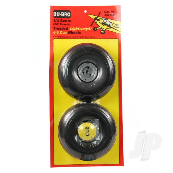 Dubro DB558TLC 5-5/8" (143 mm) Piper J3 Cub Wheels 1/3 Scale (2pcs) For RC Model Aircraft
