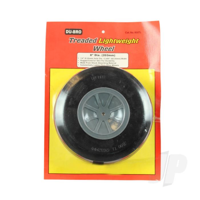 Dubro DB800TL 8" (203 mm) Treaded Lightweight Wheel For RC Model Aircraft