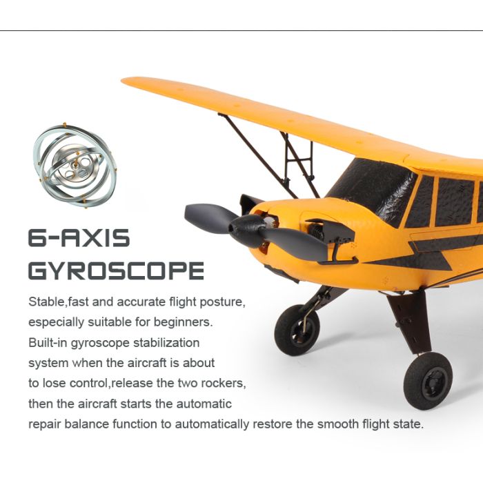 Kootai Piper J3 Cub (505mm) RC Model Plane w/ Gyro EPP RTF - Mode 2