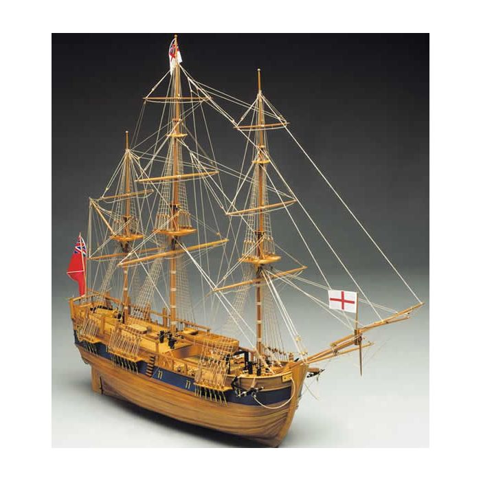Mantua HM Endeavour Bark 1768 Scale 1:60 Wooden Kit - Captain James Cook's Famous Ship!