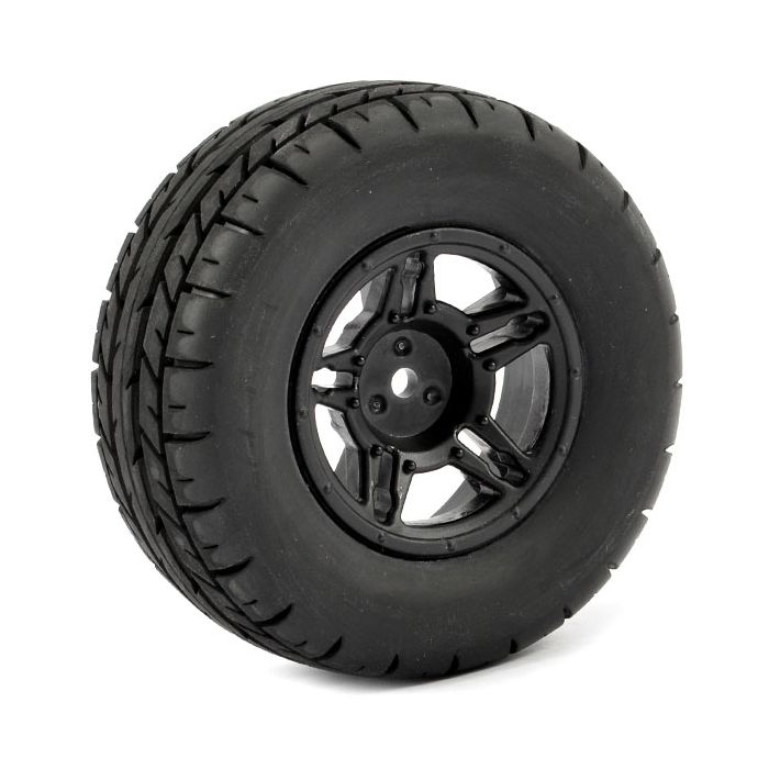 FASTRAX 1:10 SC EAGLE MOUNTED 5-SPOKE BLACK (SLASH FR)