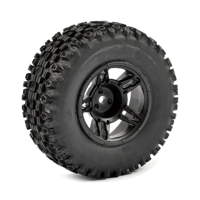 FASTRAX 1:10 SC STINGER MTD 5-SPOKE BLACK (SLASH FR) (PR)