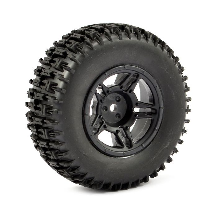 FASTRAX 1:10 SC JIGSAW MOUNTED 5-SPOKE BLACK (SLASH RR/BLITZ)