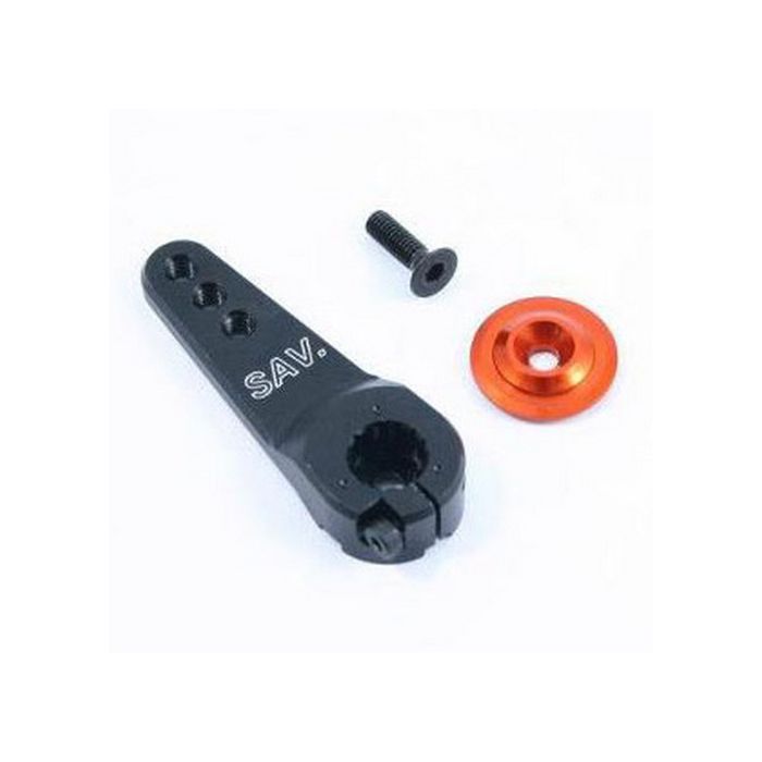 FASTRAX 15T JUMBO BLACK ALUM SINGLE SERVO HORN (SAV/MUL/HI)
