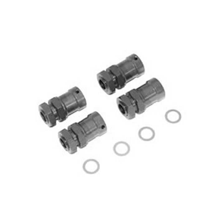 Fastrax RC Car Wheel Spacers 15mm Extension Hub Adaptors - 1/8th Scale (17mm Hex)