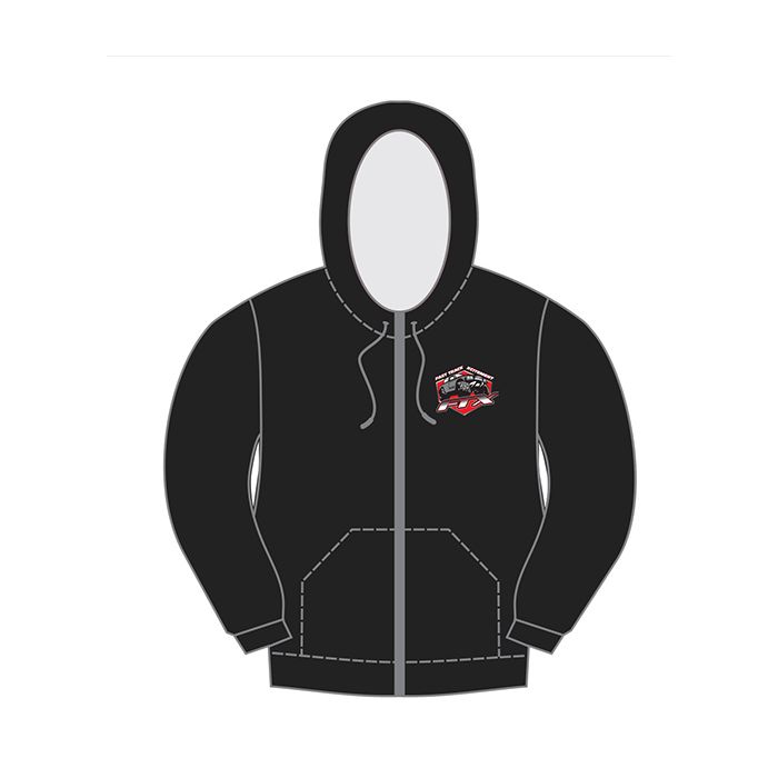 FTX Badge Logo Brand Zipped Hoodie Black - Xx Large