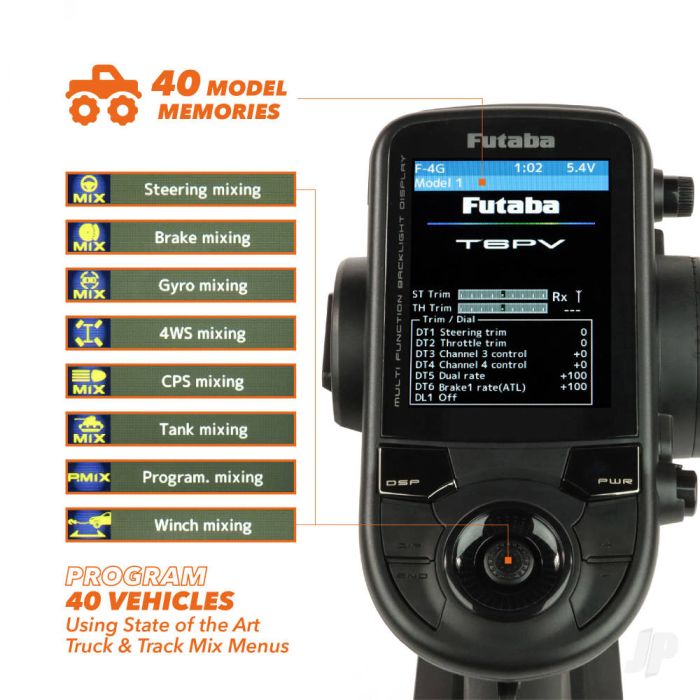 Futaba T6PV 6 Channel Surface Radio RC Transmitter w/ R404SBS Receiver