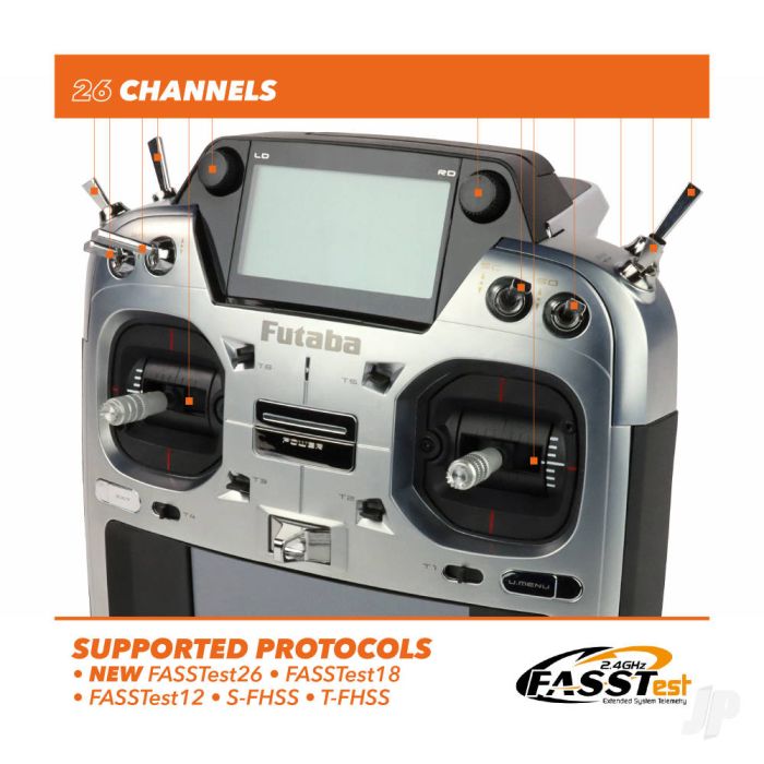 Futaba T26SZ 26-Channel Air Transmitter Radio w/ 3x R7208SB Rx