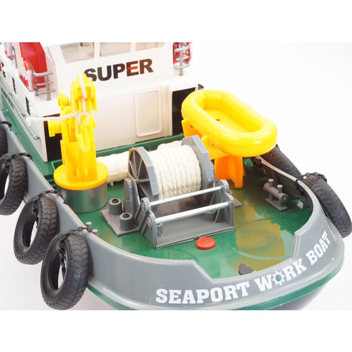 Henglong 1:50 Scale RC Tug Boat RTR with Working Water Cannon & More!