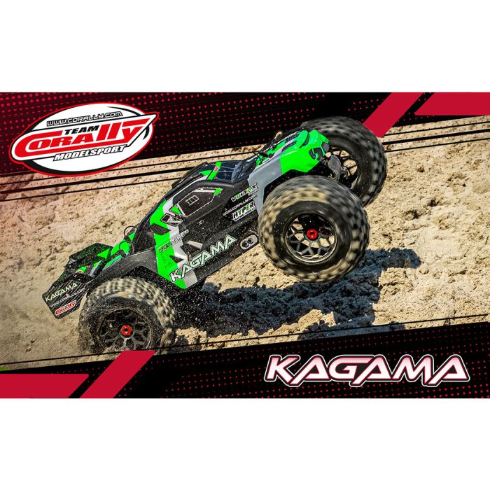 Corally Kagama XP 6S RC Truggy Truck Rolling Chassis - Green
