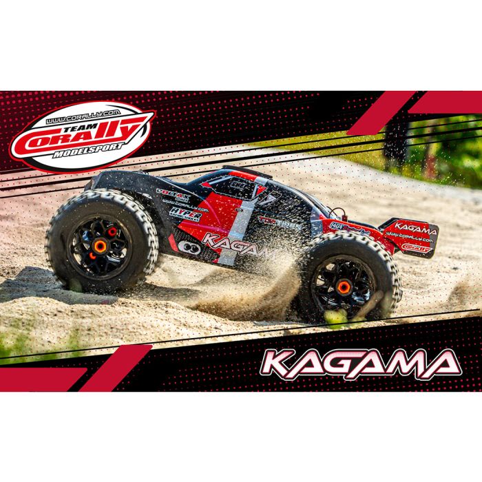 Corally Kagama XP 6S RC Truggy Truck Rolling Chassis - Red