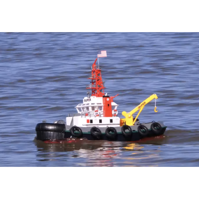 Henglong 1:50 Scale RC Tug Boat RTR with Working Water Cannon & More!
