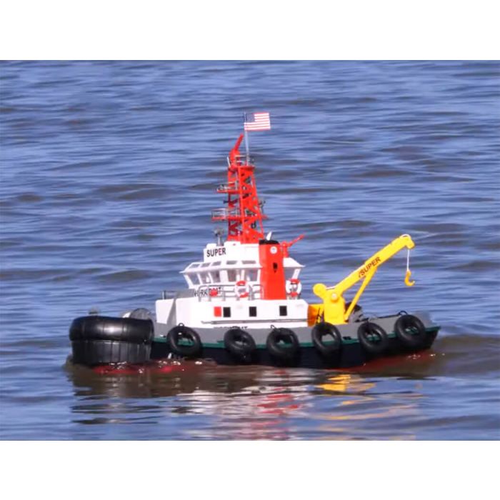 Henglong 1:50 Scale RC Tug Boat RTR with Working Water Cannon & More!