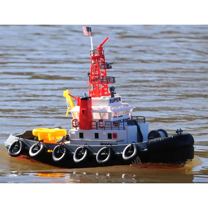 Henglong 1:50 Scale RC Tug Boat RTR with Working Water Cannon & More!