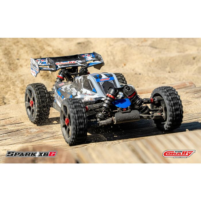 Corally Spark XB6 6S Brushless RC Basher Buggy Rolling Chassis - Blue
