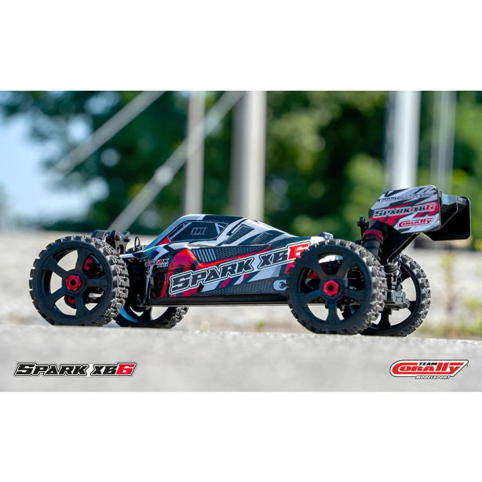 Corally Spark XB6 6S Brushless RC Basher Buggy Rolling Chassis - Red