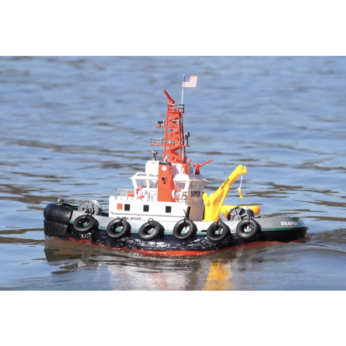 Henglong 1:50 Scale RC Tug Boat RTR with Working Water Cannon & More!