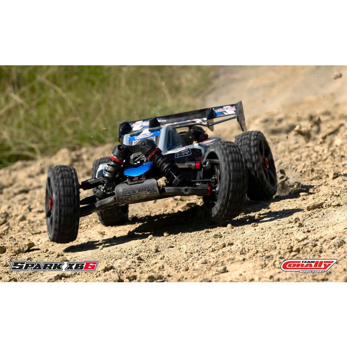 Corally Spark XB6 6S Brushless RC Basher Buggy Rolling Chassis - Blue