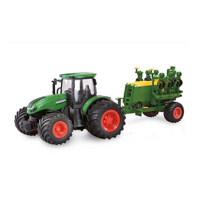 Korody RC 1:24 Tractor & Seeding Trailer w/ Working lights & seeder!