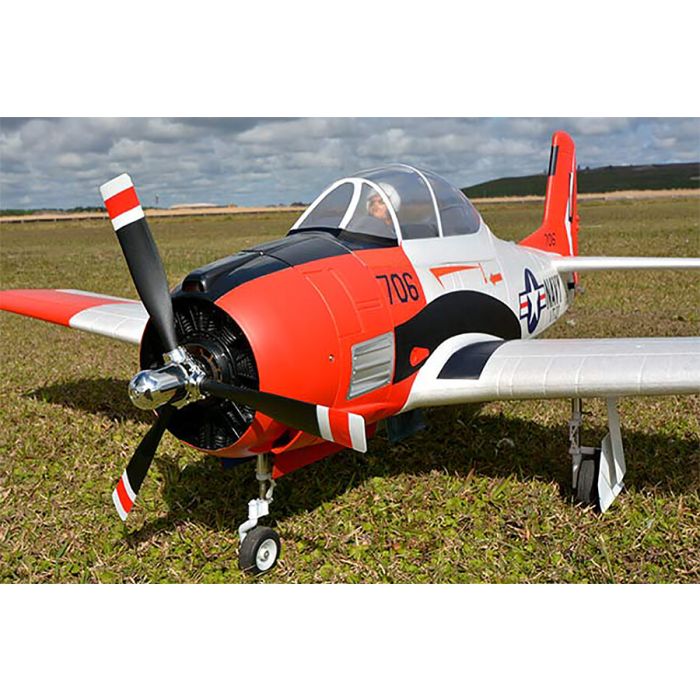 FMS 1400mm T-28D Trojan V4 ARTF (no Tx/Rx/Batt/Cgr) RC Model Plane – Red
