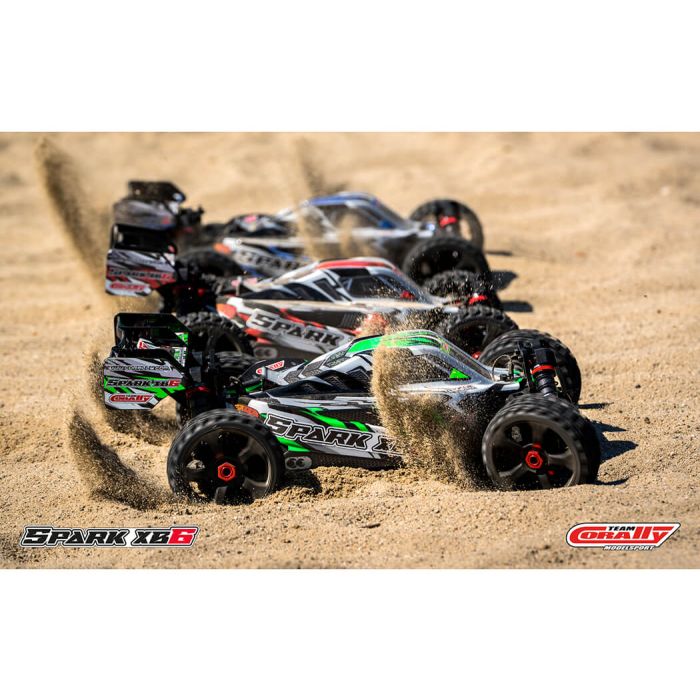 Corally Spark XB6 6S Brushless RC Basher Buggy Rolling Chassis - Green