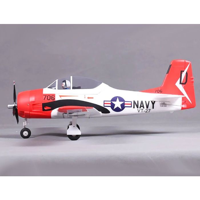 FMS T-28 Trojan (800mm) ARTF (no Tx/Rx/Batt/Cgr) RC Model Plane - Red