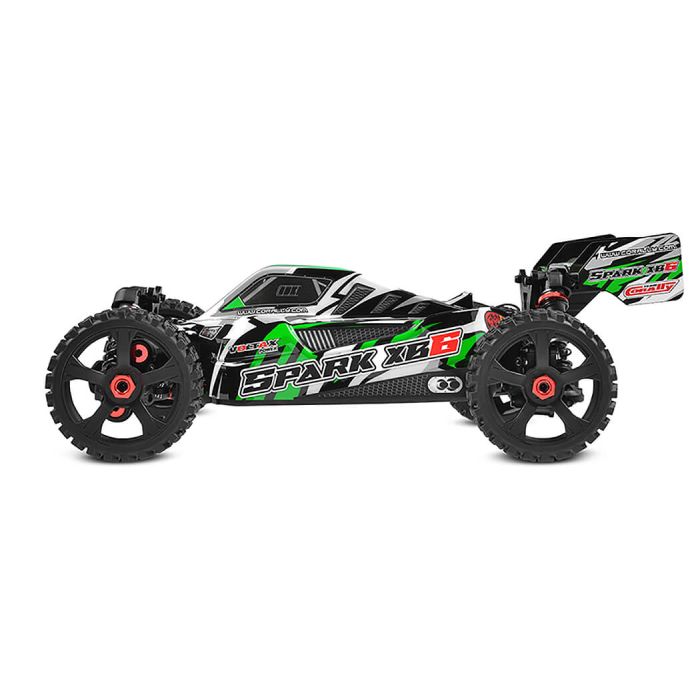 Corally Spark XB6 6S Brushless RC Basher Buggy Rolling Chassis - Green