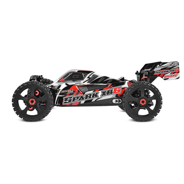 Corally Spark XB6 6S Brushless RC Basher Buggy Rolling Chassis - Red