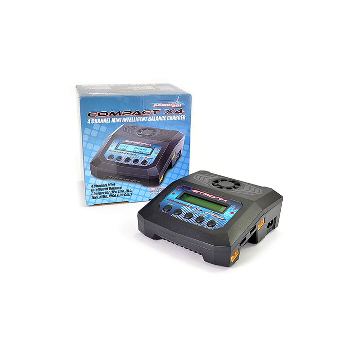 Etronix Powerpal Compact X4 10A LiPo/NiMh/Pb AC & DC Battery Charger (Euro Plug)