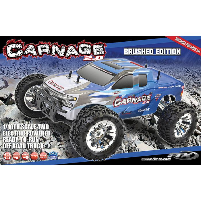 FTX 1:10 Carnage 2.0 Brushed RC Truck 4WD RTR - Blue