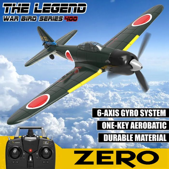 Volantex Mitsubishi Zero RTF RC Model Plane w/Gyro EPP Ready-To-Fly