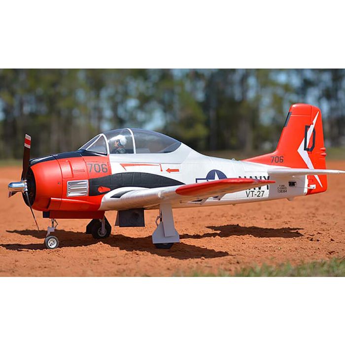 FMS 1400mm T-28D Trojan V4 ARTF (no Tx/Rx/Batt/Cgr) RC Model Plane – Red