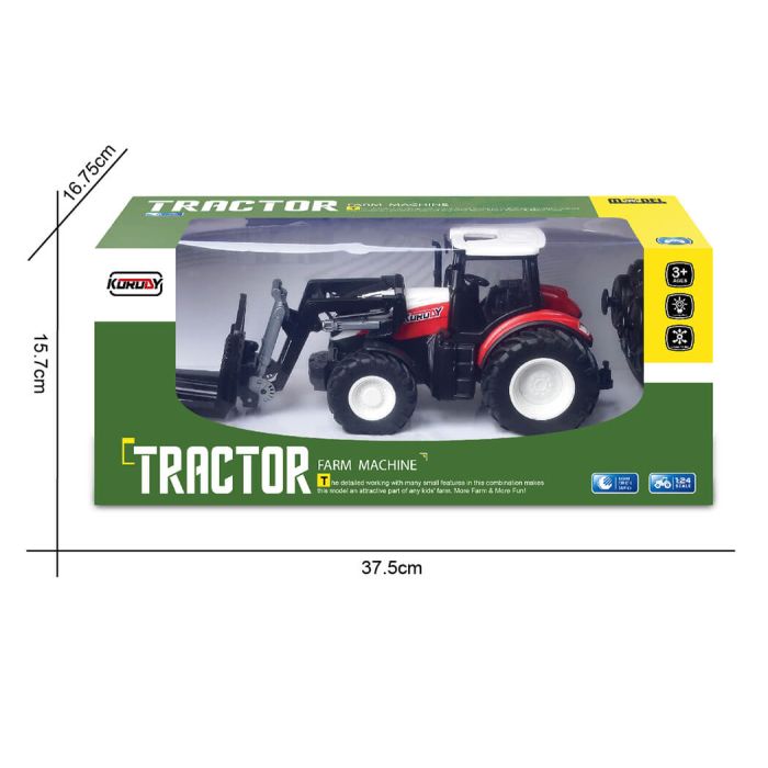 Korody RC 1:24 Tractor w/ Working lights & forklift attachment!