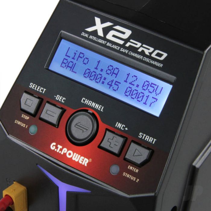 X2 Pro 2x100W (AC) / 2x200W (DC) 12A Intelligent RC Charger / Discharger