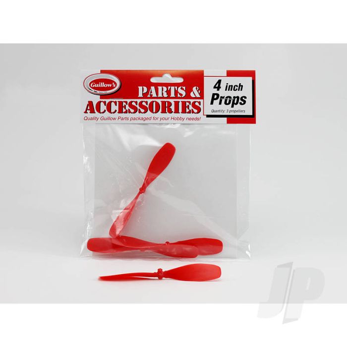 Guillow 4in Plastic Propeller (3 propellers) Balsa Model Aircraft Accessories