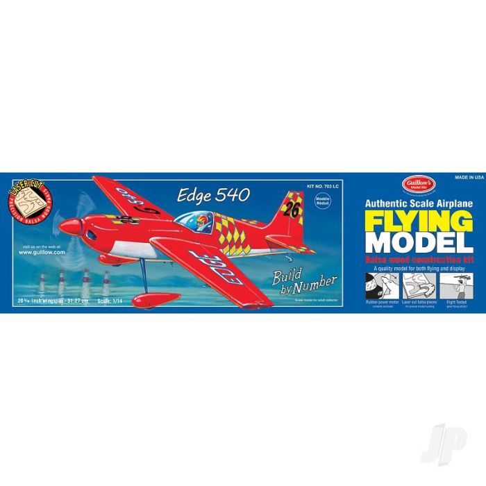 Guillow Edge 540 (Laser Cut) Balsa Model Aircraft Kit