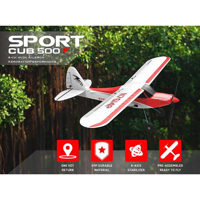 Volantex Sport Cub 500 RTF Sonik RC Trainer Plane w/Gyro – Blue