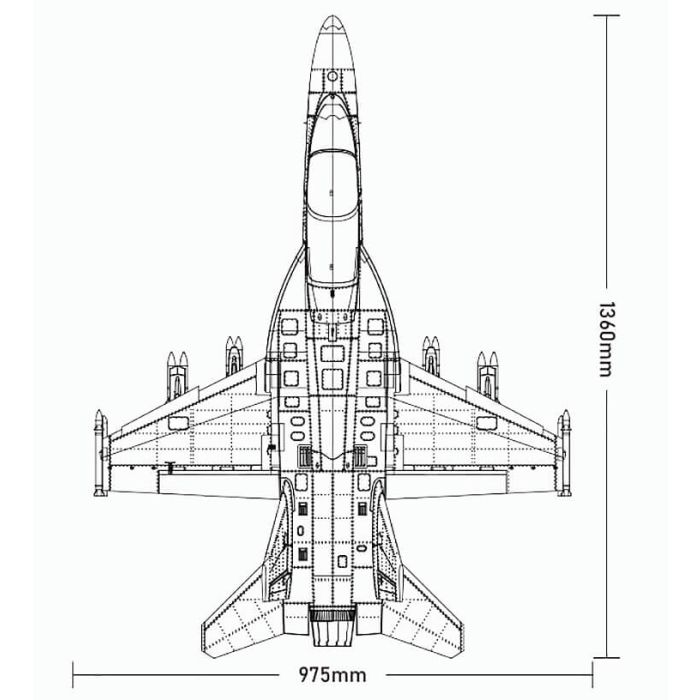 XFLY 80mm T-7A Red Hawk EDF (975mm) RC Jet Plane ARTF (no Tx/Rx/Batt)