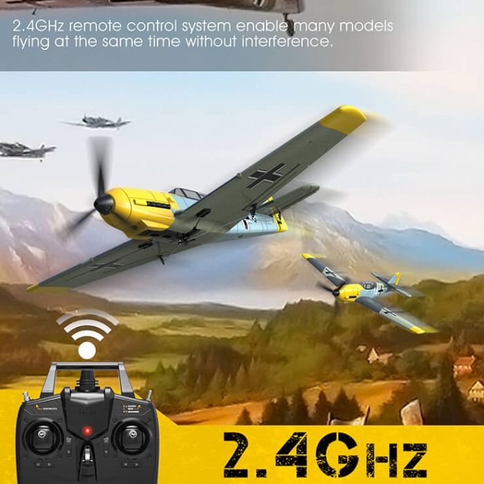 Volantex Messerschmitt Me Bf 109 RTF RC Model Plane w/Gyro EPP Ready-To-Fly
