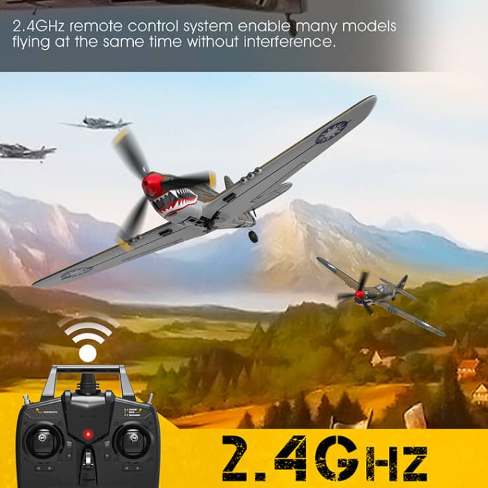 Volantex P-40 Warhawk RTF RC Model Plane w/Gyro EPP Ready-To-Fly