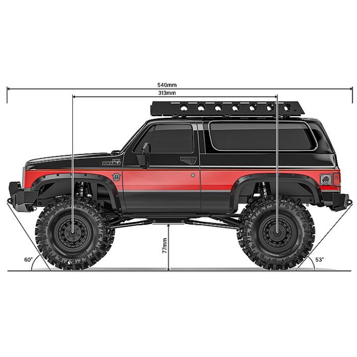 Gmade 1:10 GS02F Buffalo TS K5 Blazer RC Rock Crawler Kit
