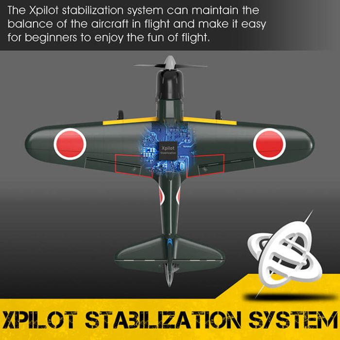 Volantex Mitsubishi Zero RTF RC Model Plane w/Gyro EPP Ready-To-Fly