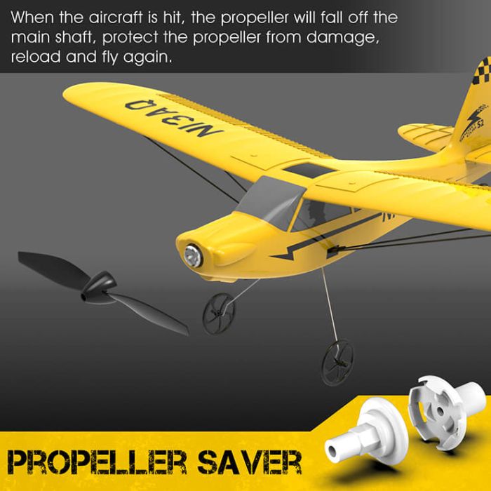 Volantex Piper Sport Cub S2 RTF RC Trainer Model Plane w/Gyro EPP Ready-To-Fly