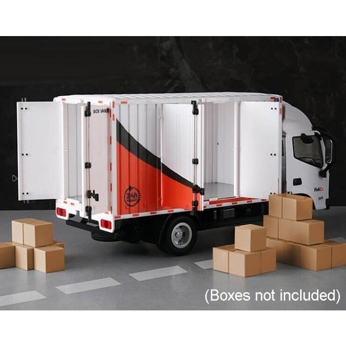 Huina 1:18 Delivery Container Truck RTR RC Luton Van w/working doors, lights & sound!