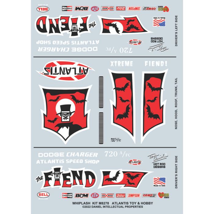 Atlantis Models 1:32 Tom Daniel Fiend Funny Car Dragster Plastic Kit